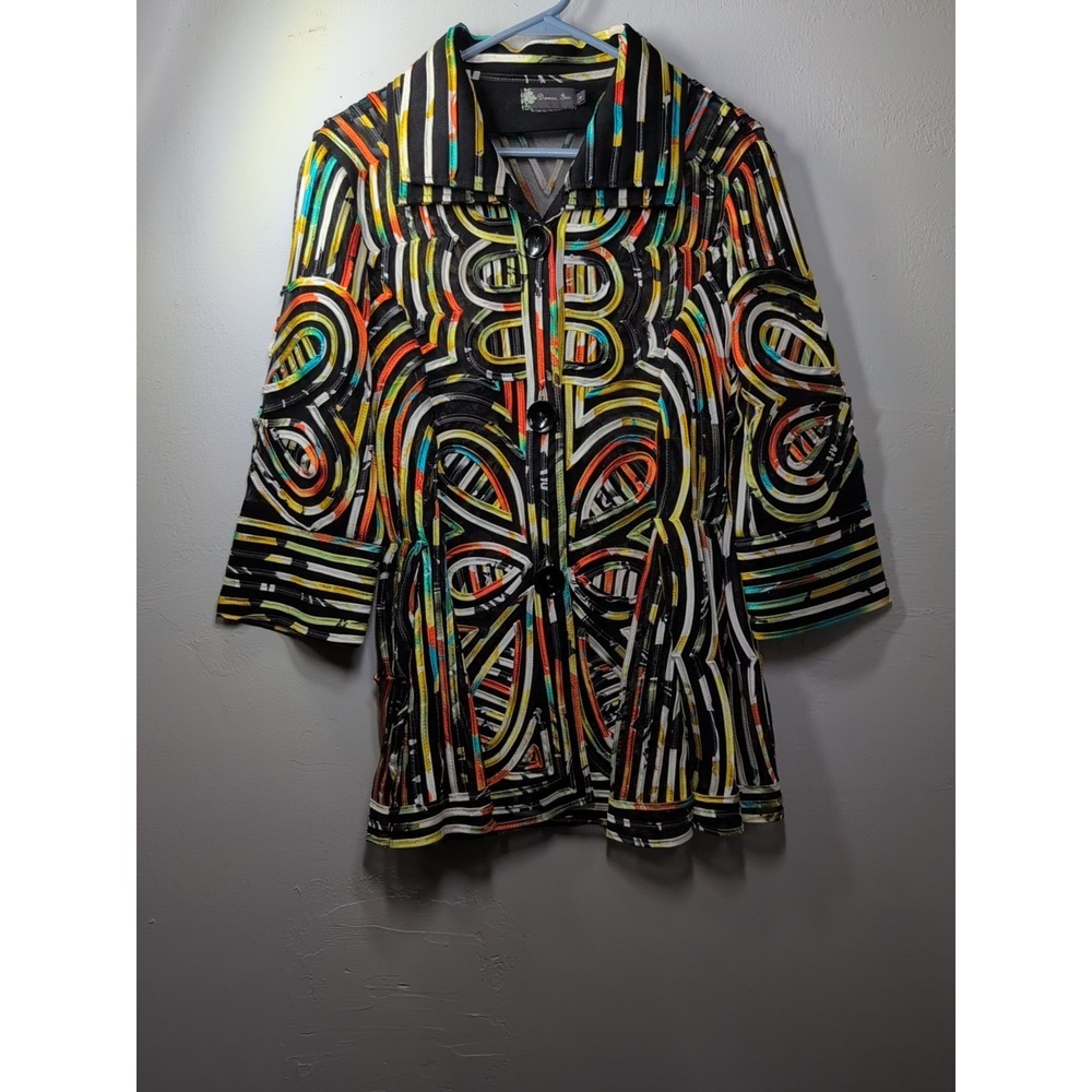Damee Inc Art to Wear Women's Abstract  Jacket Size Small‎